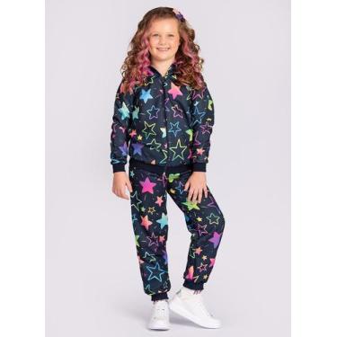 Imagem de Conjunto Casaco Com Zíper e Calça Em Moletom Estrelas - Molekada, 10