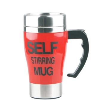 Imagem de Caneca com Mistura Automática Tampa de Café Elétrica Aço Inoxidável para Leite Cacau Chocolate Quente Chá