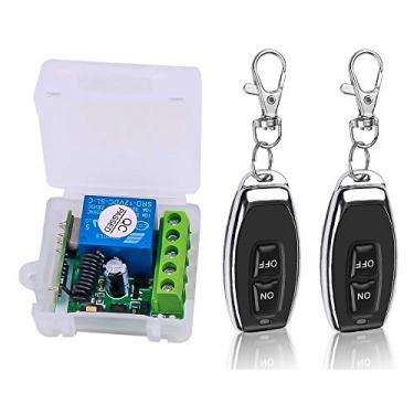 Imagem de Mingzhe Módulo de Interruptor de Controle Remoto Universal 433mhz, Transmissor Sem Fio, Receptor, relé Interruptor Remoto para Casa Inteligente, Controle Luz (Verde escuro)