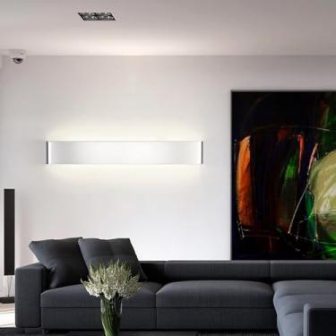 Imagem de GZZBMY Lâmpadas de Parede Interior LED Moderno Minimalista Longo Alumínio Metal Acrílico Arandela Up Down Acrílico Iluminação de Parede para Sala de Estar Quarto Escada Corredor (Luz Branca Branca, 72
