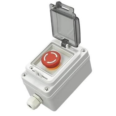 Imagem de AEHON AC220V caixa de interruptor de controle de botão à prova d'água para uso externo lâmpada de indicação de partida de parada de emergência caixa de junção de interruptor de autorecuperação (1)