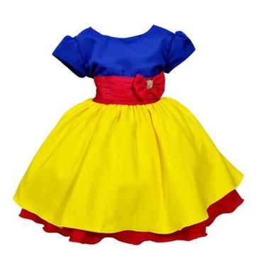 Imagem de Infantil Vestido Branca De Neve Princesa Luxo Festa Tema - JL Kids, 3,