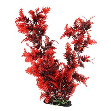 Imagem de WeiLaiKeQi Árvore de 46 Cm de Altura para Aquário, Decoração Paisagística para Aquário de água Salgada, Vermelho