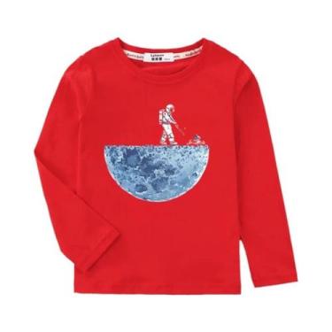 Imagem de Camiseta De Astronauta Para Meninos, Manga Comprida, Primavera, Outono