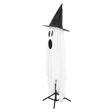 Imagem de Brrnoo Decoração Fantasma Iluminada, Decorações Brilhantes de Halloween Ao Ar Livre para Quintal de Festa Interno, Com Controle Remoto para Portas de Janelas de Varanda, Casa