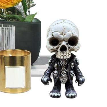 Imagem de Estatueta De Esqueleto,Escultura De Caveiras - Estatueta De Colecionador Em Resina Decorativa Para Escritório Sala Quarto Casa Carro Ou Estúdio