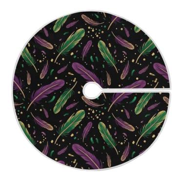 Imagem de ATTX Saia de árvore de penas de carnaval de 90 cm – decoração festiva para festas de ano novo e carnaval #217