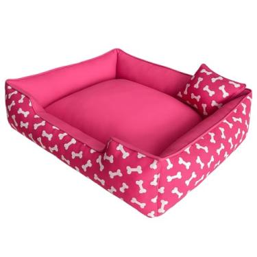 Imagem de Cama Pet Caminha para Cães e Gatos Para Pets "GRANDE" GG/EXG Lavável, Antialérgica e Confortável(ROSA,GG - 70X60X18)