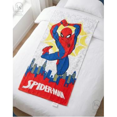Imagem de Toalha de Banho Spider-Man Lepper Felpuda 60x120cm Alta Absorção