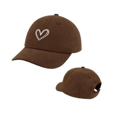 Imagem de Boné De Sol Infantil Ajustável Em Formato De Coração Com Desenho Anima