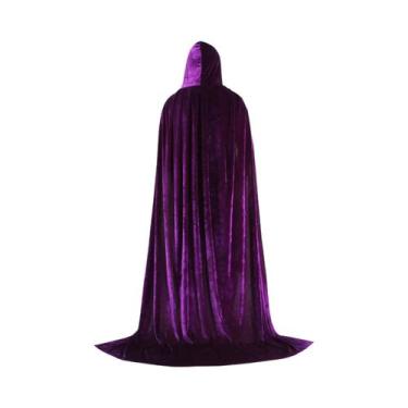 Imagem de Capa De Veludo Para Halloween Para Adultos E Crianças, Fantasia Mediev