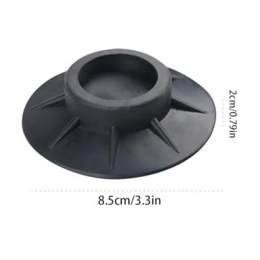 Imagem de Almofadas estabilizadoras de lavadora e secadora, tapetes antivibração e anti-caminhada com borracha de alta resiliência, design espesso reforçado 8, para a maioria das máquinas de lavar (preto)
