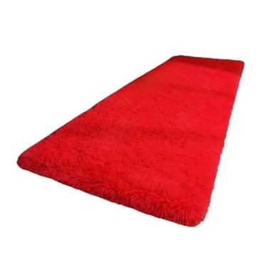Imagem de Tapete Passadeira 2,00 X 0,60 Mt Sala e Quarto para Sala e Quarto, Fácil de Limpar e Durável, Adapta-se a Residências Brasileiras com Estilos Modernos ou Clássicos(Vermelho)