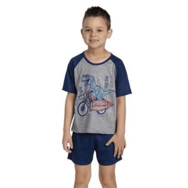 Imagem de Pijama Infantil Masculino Mescla Dinossauro Free Day - Izitex-Masculino