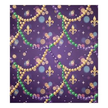 Imagem de Blueangle Mardi Gras Brilhantes Contas Metálicas Lava-louças Capa Magnética Decorativa Frontal de Lava-Louça, Decalques de Armário Doméstico Eletrodomésticos, 58 cm C x 66 cm Adesivo Magnético