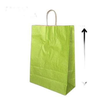 Imagem de 10 Sacola De Papel Kraft Presente Colorida 23,5X10X31,5Cm