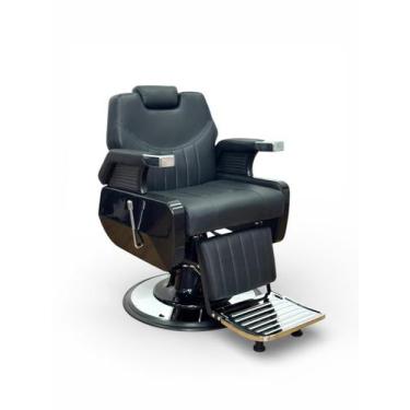 Imagem de Cadeira Barbeiro Hidraulica Reclinavel New Black 200 KLG - BM Móveis