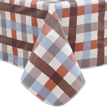 Imagem de Walrus Toalha de mesa de vinil resistente com forro de flanela impermeável à prova de óleo, toalha de mesa de plástico à prova de óleo, retângulo ou toalha de mesa quadrada para uso interno e externo