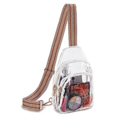 Imagem de Telena Bolsa tiracolo transparente aprovada pelo estádio transparente para pochete transparente, 1 - branco transparente, Small, Moderno