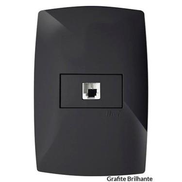 Imagem de Cj Entrada Rj45 Cat6   Internet   - Blux Home Grafite