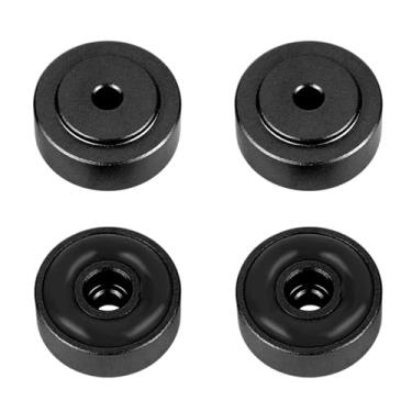 Imagem de Cosiki Pés Amplificadores de Liga de Alumínio, Almofadas de Amortecedor para Amplificadores, Pés Duráveis ​​de Amplificador para Som Surround Estéreo Real, 4 Peças 20 * 8mm (Preto)