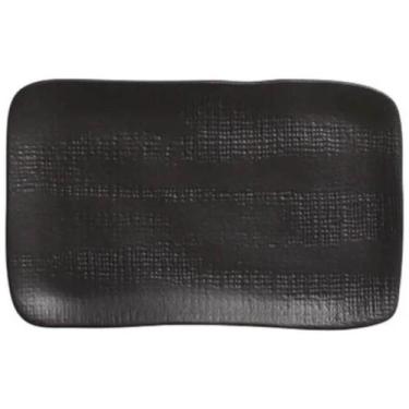 Imagem de Travessa Cerâmica 27x17cm Juta Preto Matte Sushi Porto Brasil Servir R