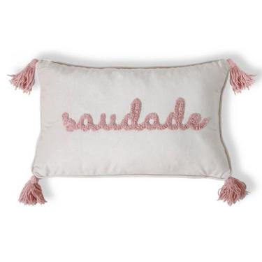 Imagem de Capa de Almofada BordadaVivo e Tassels Saudade Off White - Westwing Co
