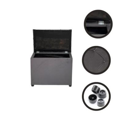 Imagem de Puff Baú Retangular Chamativo Moderno Para Cozinha Escritório Quarto -