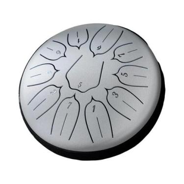 Imagem de Tambor De Língua De Aço De 6 Polegadas Com 11 Notas Em D, Instrumento 