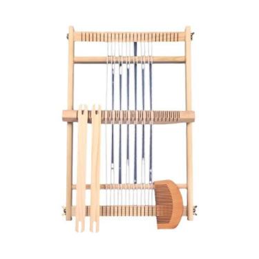 Imagem de Máquina De Tecelagem E Tricô DIY De Madeira Para Tapeçaria, Carpete E 