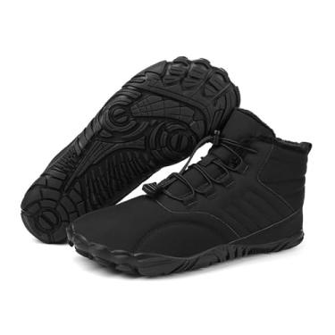 Imagem de Botas masculinas femininas de inverno para caminhada descalço, botas de neve sem gota, botas de neve com bico largo, à prova d'água, tênis para trilhas, caminhadas, atividades ao ar livre, unissex, B