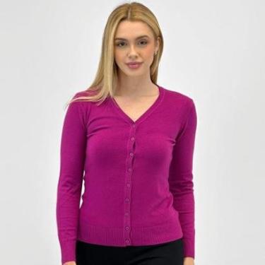 Imagem de Casaco Dunialin Cardigan com Botão Feminino-Feminino