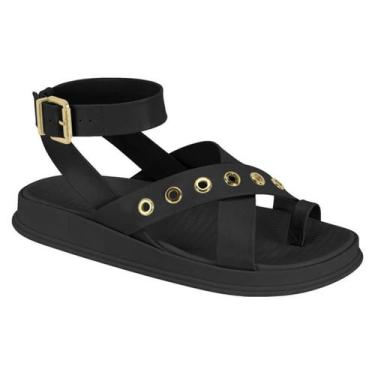 Imagem de Sandália Moleca Feminina Flatform Ilhoses Metalizada Conforto Original