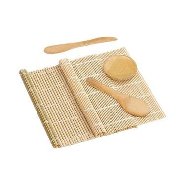 Imagem de Kit De Preparação De Sushi Com Esteira De Bambu UNTIOR, Conjunto Compl