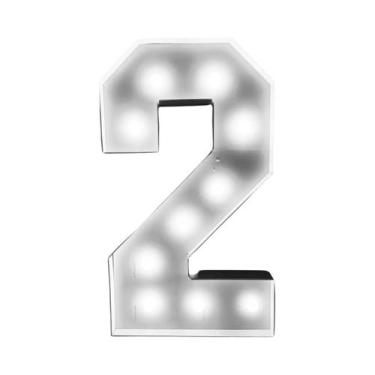 Imagem de Estrutura Digital De Luz Branca Para Letreiro Luminoso 73cm Com Número