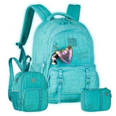 Imagem de Kit Mochila Rebecca Bonbon Costas Meninas Lancheira E Estojo - Clio St