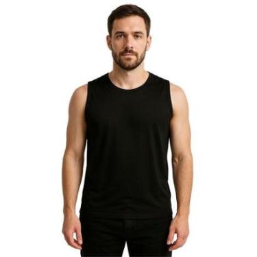 Imagem de Camiseta Regata Masculina Lisa Dry Academia Fit-Masculino