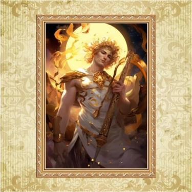 Imagem de Quadro Moldura Dourada Deus Apolo 33X24Cm