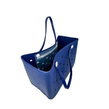 Imagem de Bolsa Eva Premium Azul Escuro Luxo Praia Piscina Impermeável - - Allur