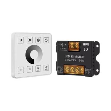 Imagem de Dimmer LED RF 30A Com Painel Touch Sem Fio 2.4G Para Fita LED De Cor Ú