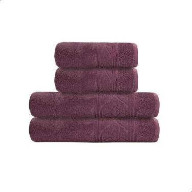 Imagem de Toalhas Premium Kit 4 Peças Absorção Superior e Suavidade - Olívia, Bo