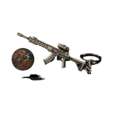 Imagem de Chaveiro Modelo De Mini Arma 9cm QBU-191, Pingente De Metal, Joia, Por