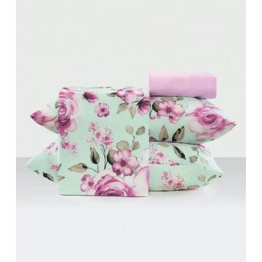 Imagem de Jogo De Cama Solteiro 3 Peças Lar E Lazer Verde, UN, Verde