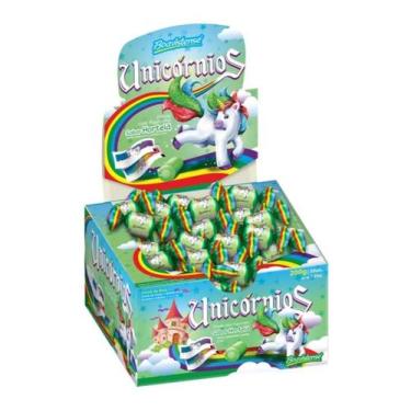 Imagem de Chiclete Unicórnio Happy Bol Hortelã 140g - Com Figurinhas