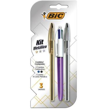Imagem de Caneta Esferográfica Kit Premium Metálico - Bic