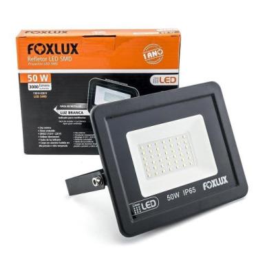 Imagem de Refletor Foxlux Led 50W 6,5K 30000H Preto
