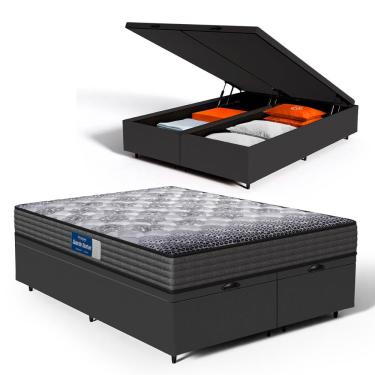 Imagem de Cama Box Baú com Colchão de Espuma D60 Double Face Guarda Costas Comfort Force Probel Queen 158cm
