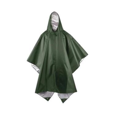 Imagem de Poncho De Chuva À Prova D'água Com Capuz 3 Em 1 Estilo Militar Para Mo