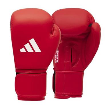 Imagem de Luva de Boxe adidas AIBA Approved Couro Vermelho 10OZ
