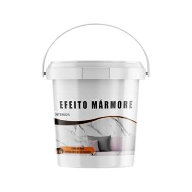 Imagem de Massa Efeito Mármore Pronta para Uso 5kg Acabamento Brilhante Espelhado (Branco)